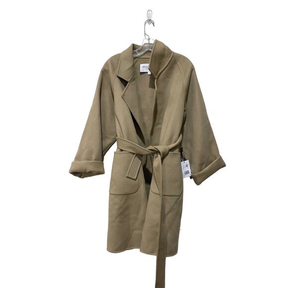 Michael Kors Collection Double Face Wool Melton Bathrobe Coat - Picture 7 of 13